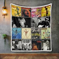 Kurt Cobain Album Covers Quilt Blanket and Home Decor