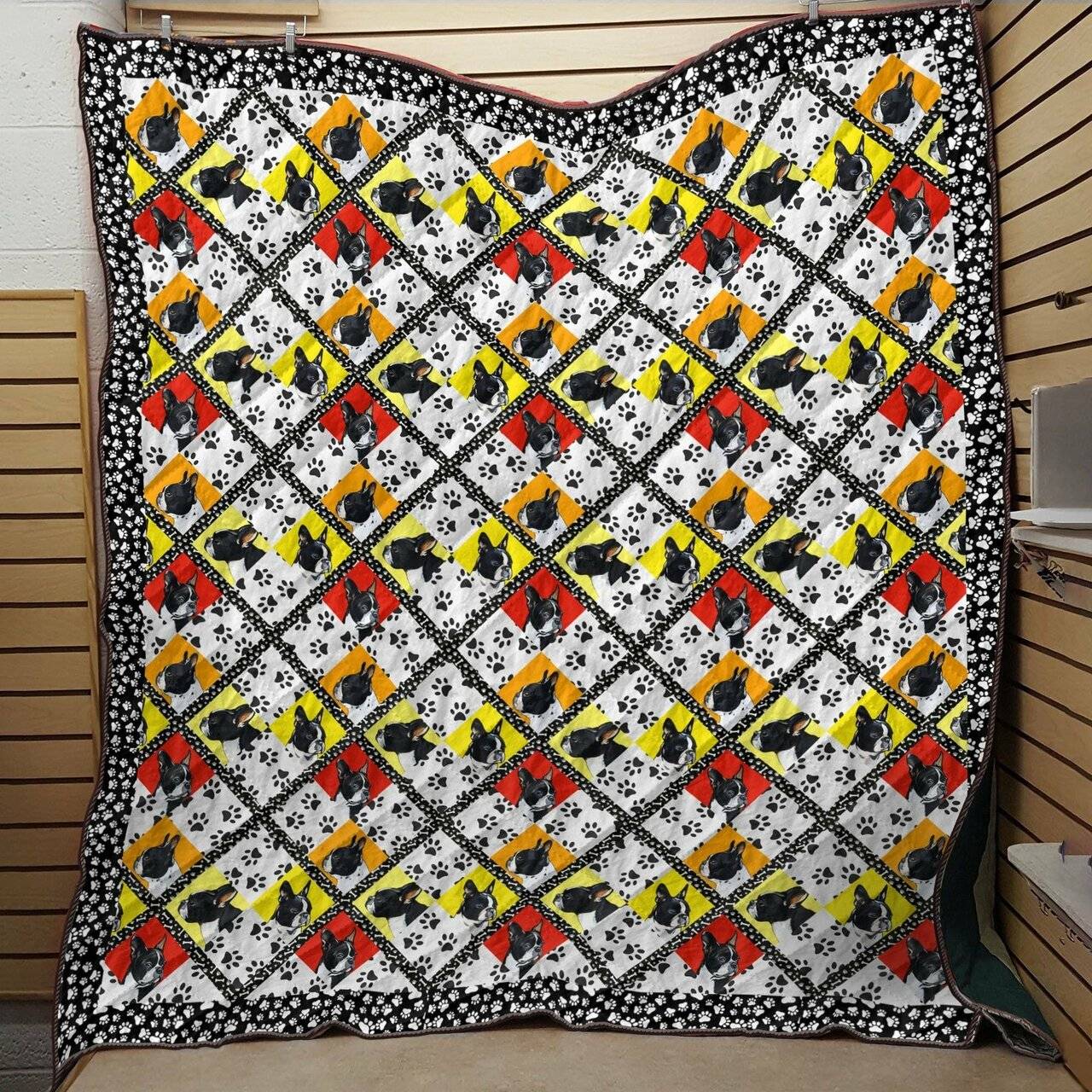 L Boston Terrier V1 Quilt Blanket Dhc09121886Dd and Home Decor