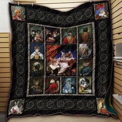 L Cat Cool V1 Quilt Blanket Dhc09121893Dd and Home Decor