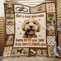 Labradoodle Dog Quilt Xxu and Home Decor