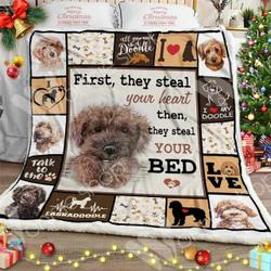 Labradoodle Dog Sherpa Quilt Blanket Dhc0102567Td and Home Decor
