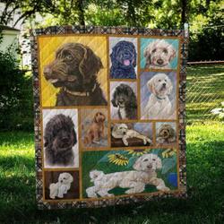 Labradoodle Sunflower Cl10100170Mdq Quilt Blanket and Home Decor