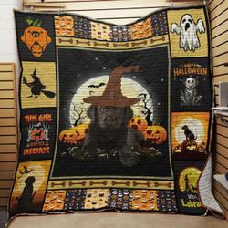 Labrador Retriever Halloween Quilt -Bt14_1608  Quilt and Home Decor