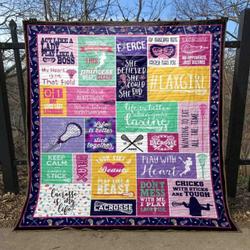 Lacrosse Is My Life Quilt Blanket Aq55  Quilt and Home Decor