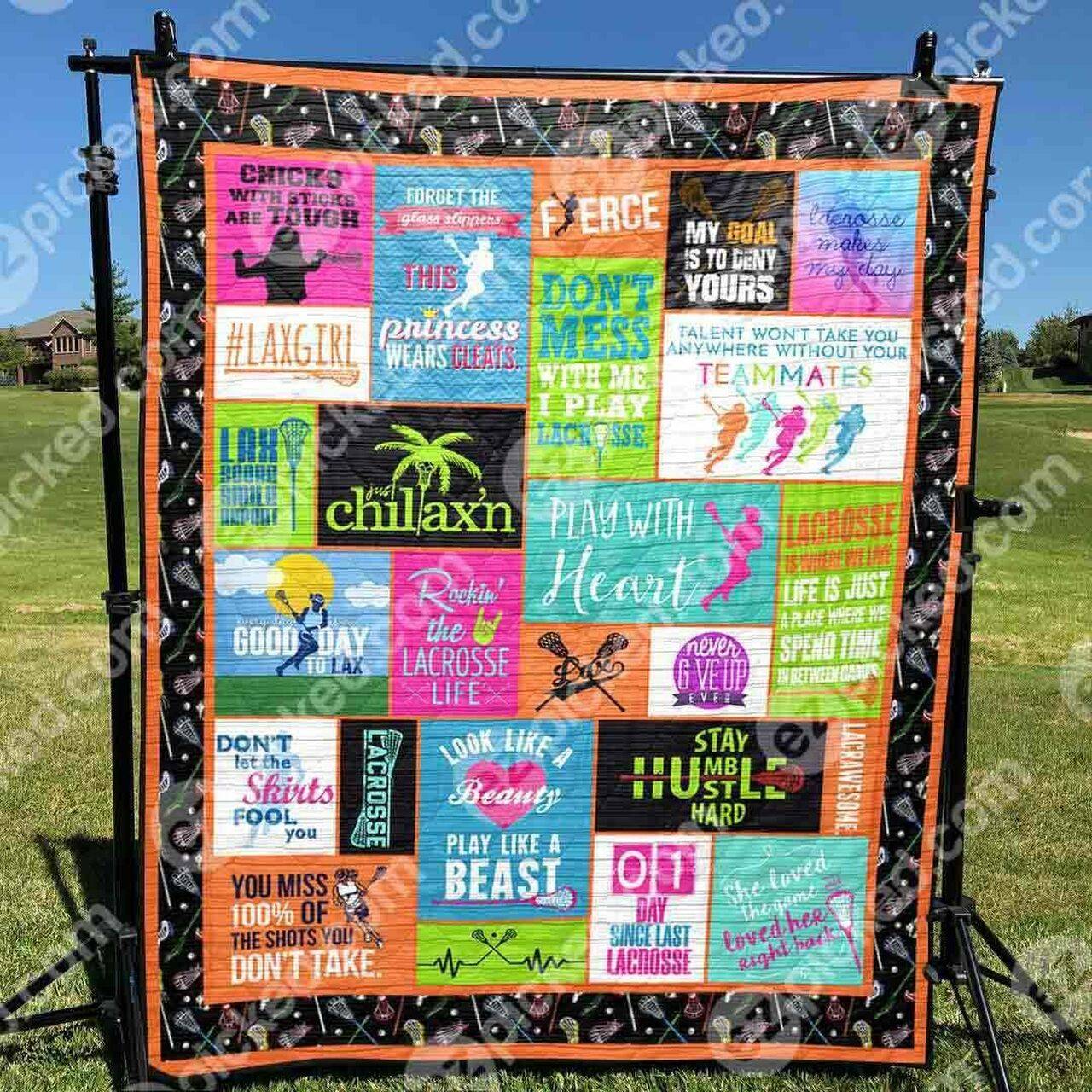 Lacrosse Makes My Day Clt170634 Quilt Blanket and Home Decor
