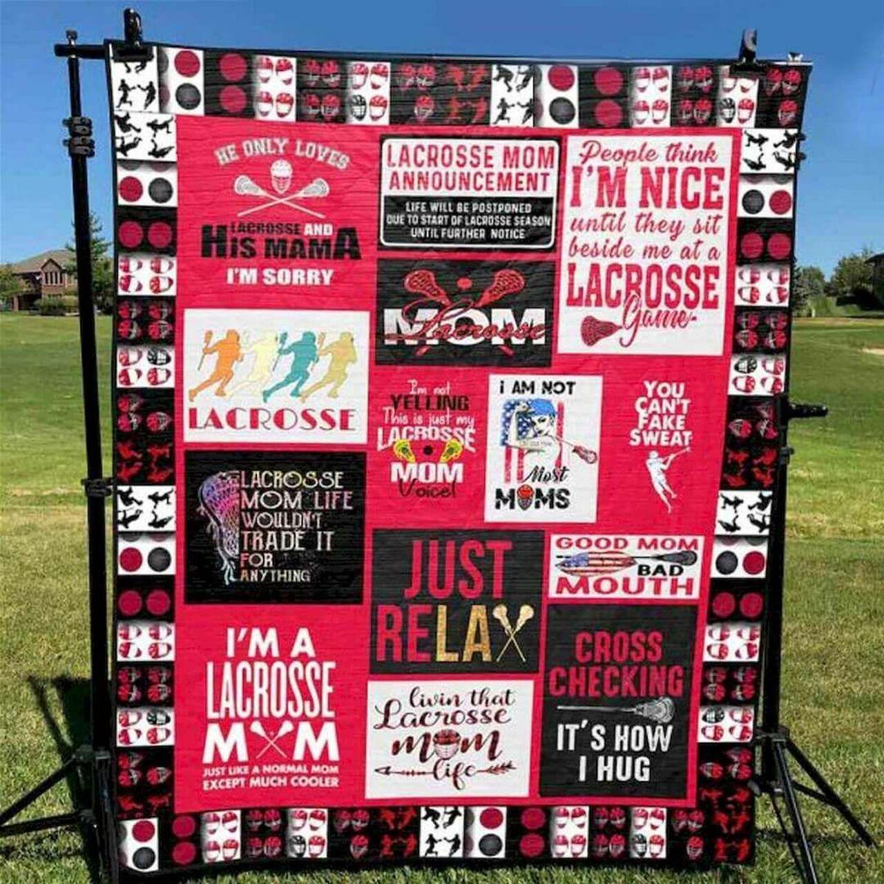 Lacrosse Mom Hur Quilt Bevrcg and Home Decor