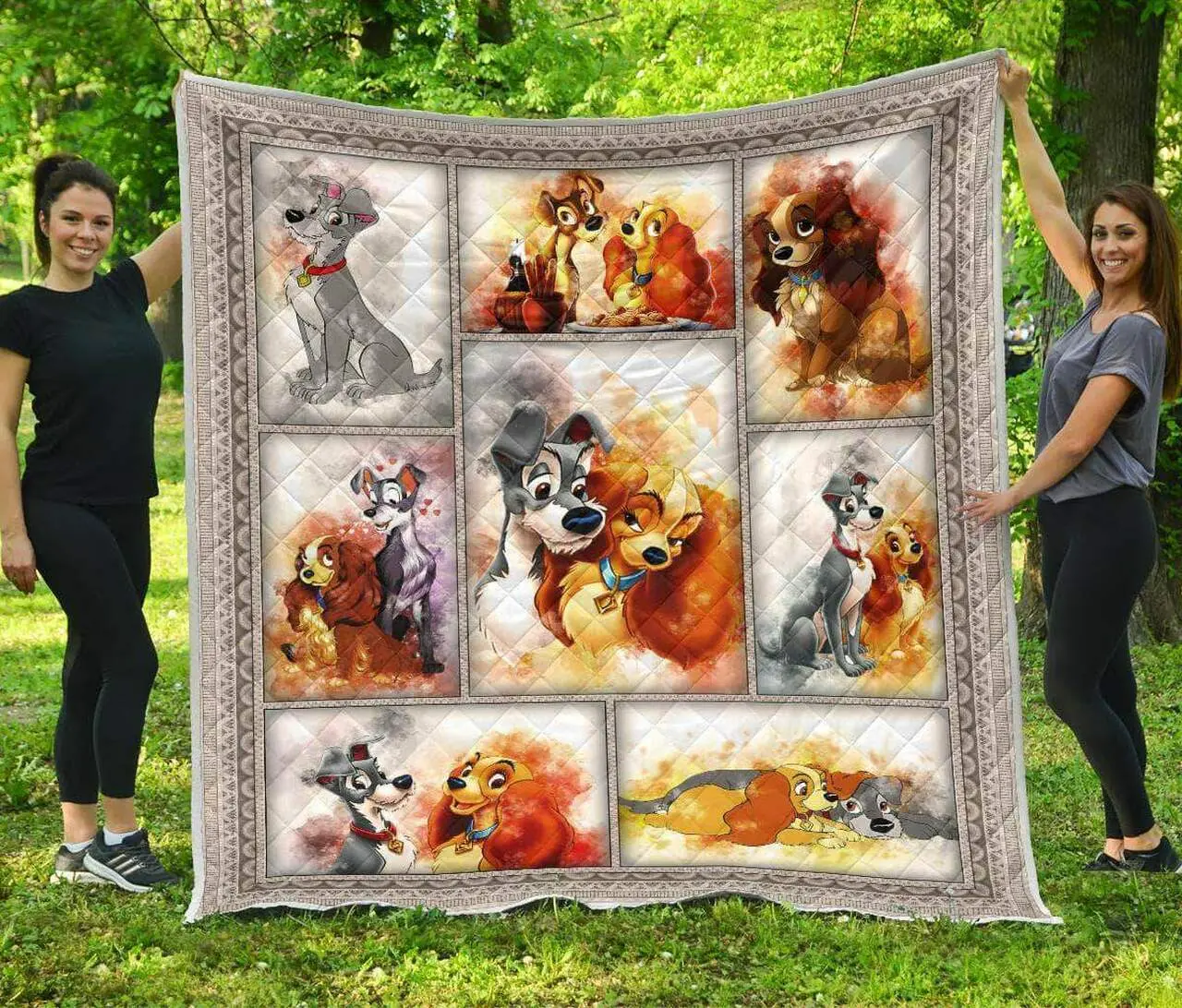 Lady And The Tramp Premium Quilt Quilt and Home Decor
