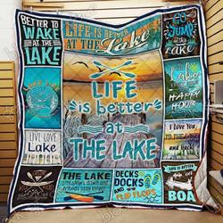 Lake Kayak Cl18100403Mdq Quilt Blanket and Home Decor