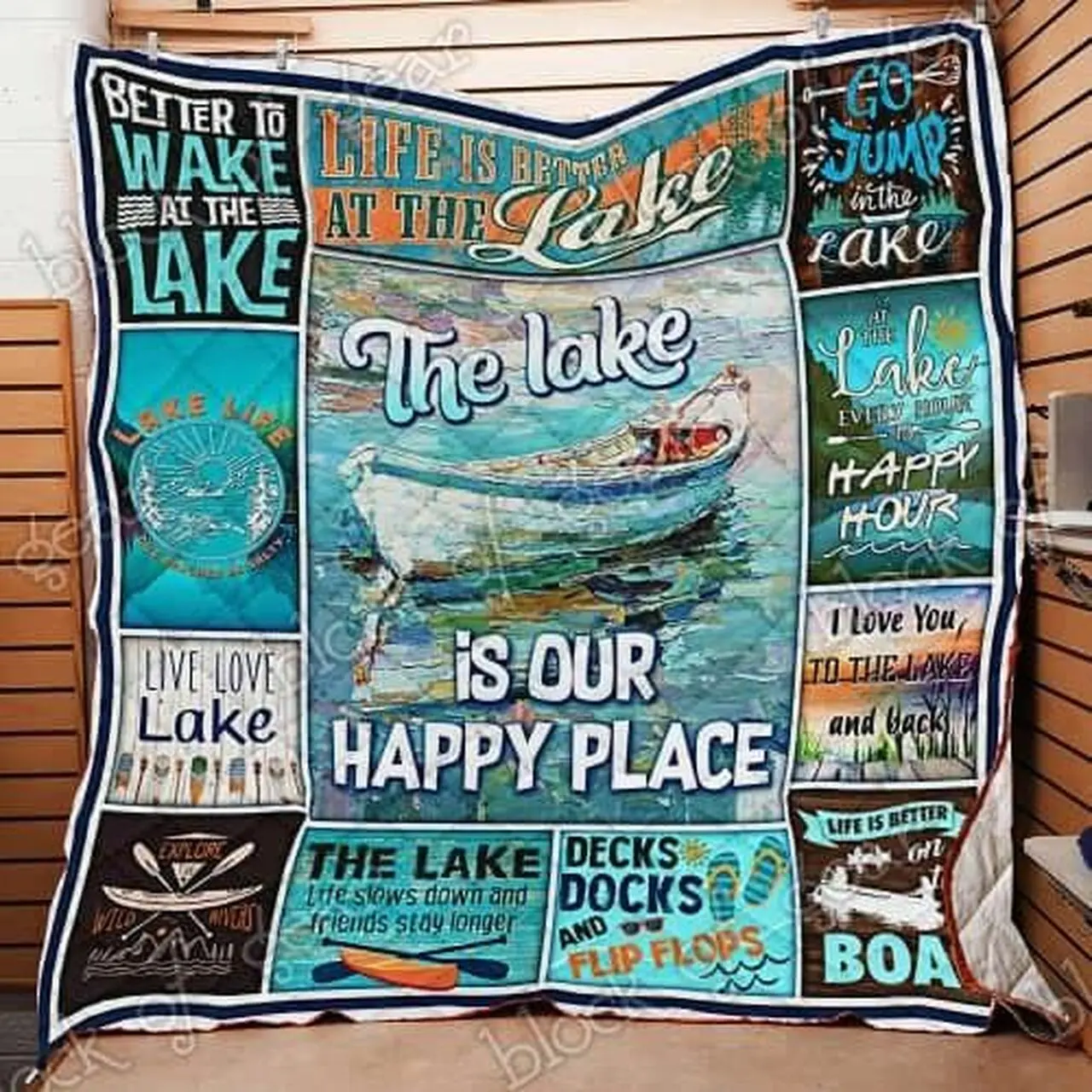 Lake Kayak Cl19100506Mdq Quilt Blanket and Home Decor