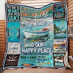 Lake Kayak Cl19100506Mdq Quilt Blanket and Home Decor