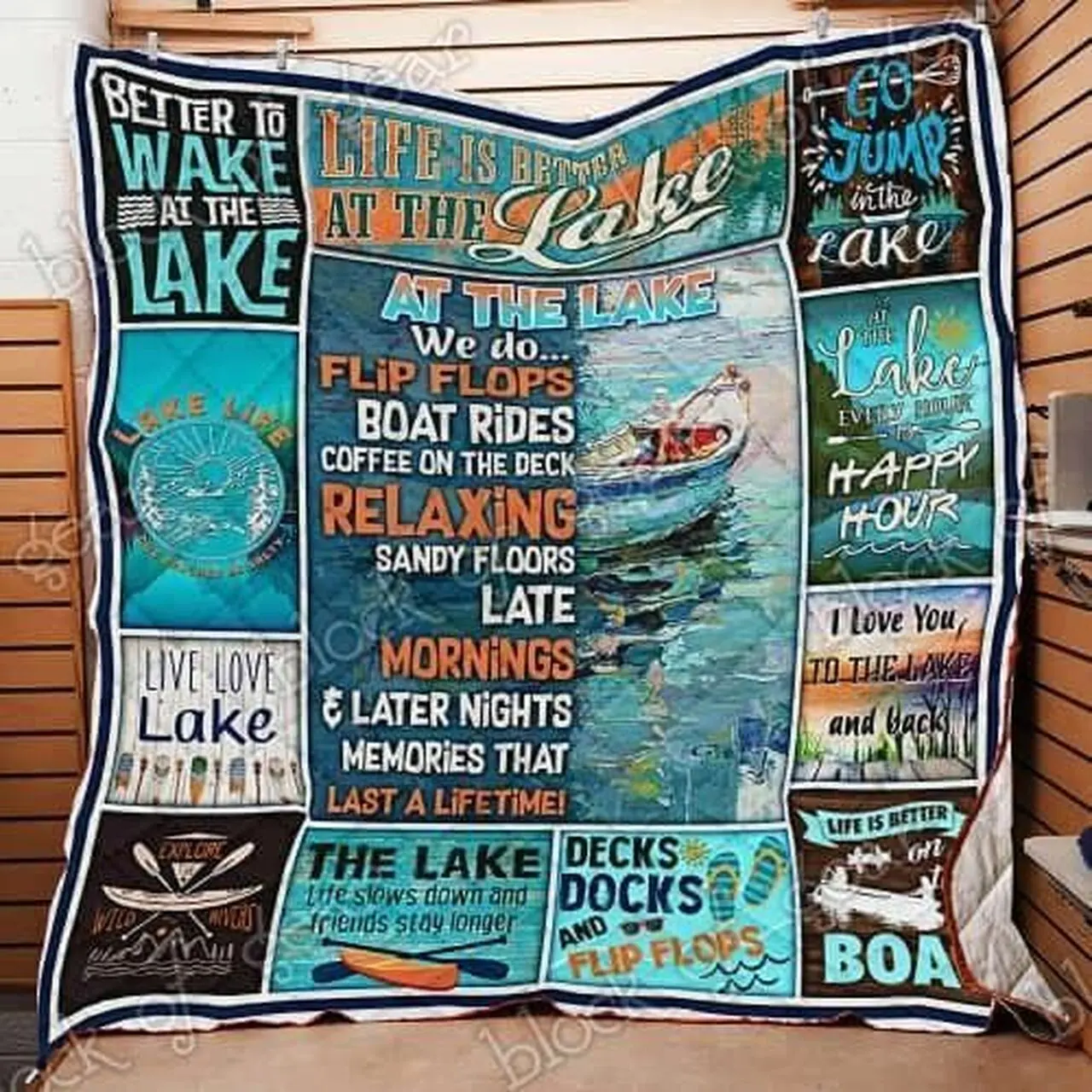 Lake Kayak Hur Quilt Cysirx and Home Decor