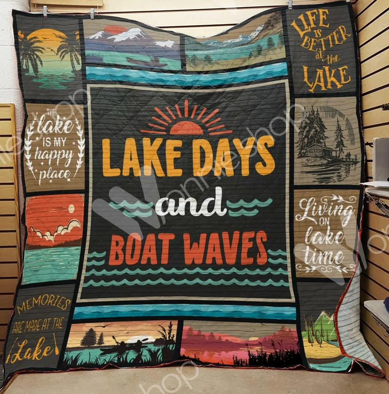 Lake2 M290716 Lake Quilt Blanket Quilt and Home Decor