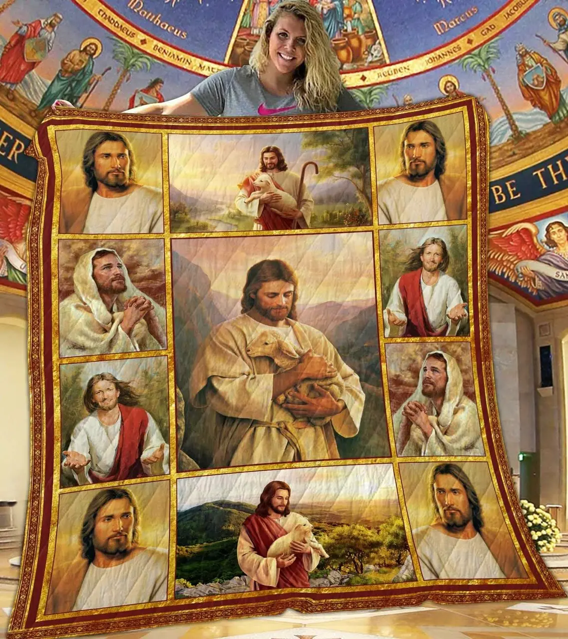 Lambs Of God Quilt Blanket Dhc1401802Vt and Home Decor