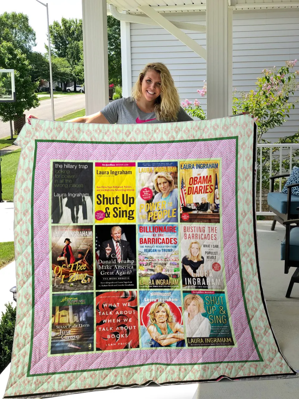 Laura Ingraham Books Quilt Blanket and Home Decor