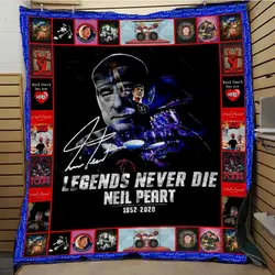 Legends Never Die Neil Peart 1952 2020 Quilt Blanket  Hothot 300320 and Home Decor