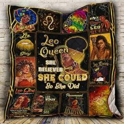 Leo Queen Black Proud Cl19100509Mdq Quilt Blanket and Home Decor