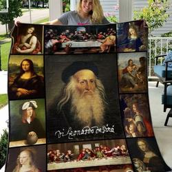 Leonardo Da Vinci Quilt Blanket Hvt070608  Quilt and Home Decor