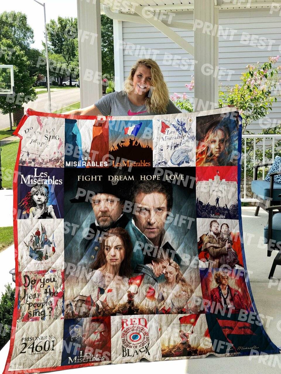 Les Miserables Poster Quilt Blanket and Home Decor
