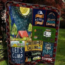 Let S Camping Quilt Blanket  Quilt and Home Decor