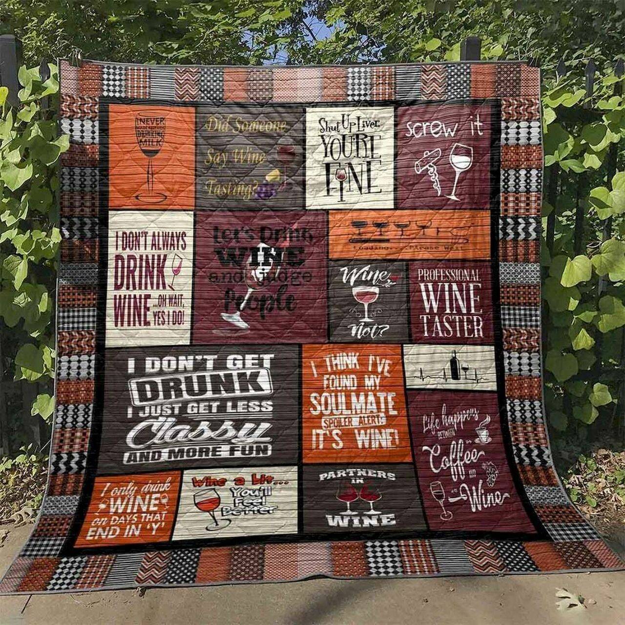 Let S Drink Wine And Judge People Hur Quilt vy and Home Decor