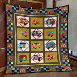 Let S Go Camping Clt170635 Quilt Blanket and Home Decor