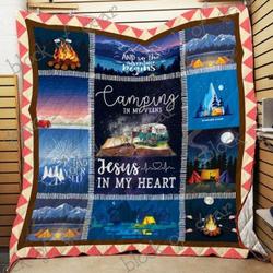 Let S Go Camping Quilt Blanket Np79  Quilt and Home Decor