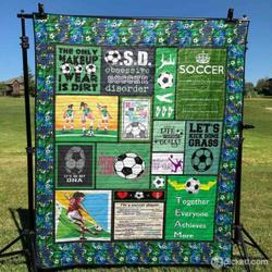 Let S Kick Some Grass Quilt Blanket Ht10  Quilt and Home Decor