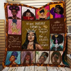 Let Your Invisible Crown Be The Only Thing They See Quilt Blanket Dhc150120532Td and Home Decor