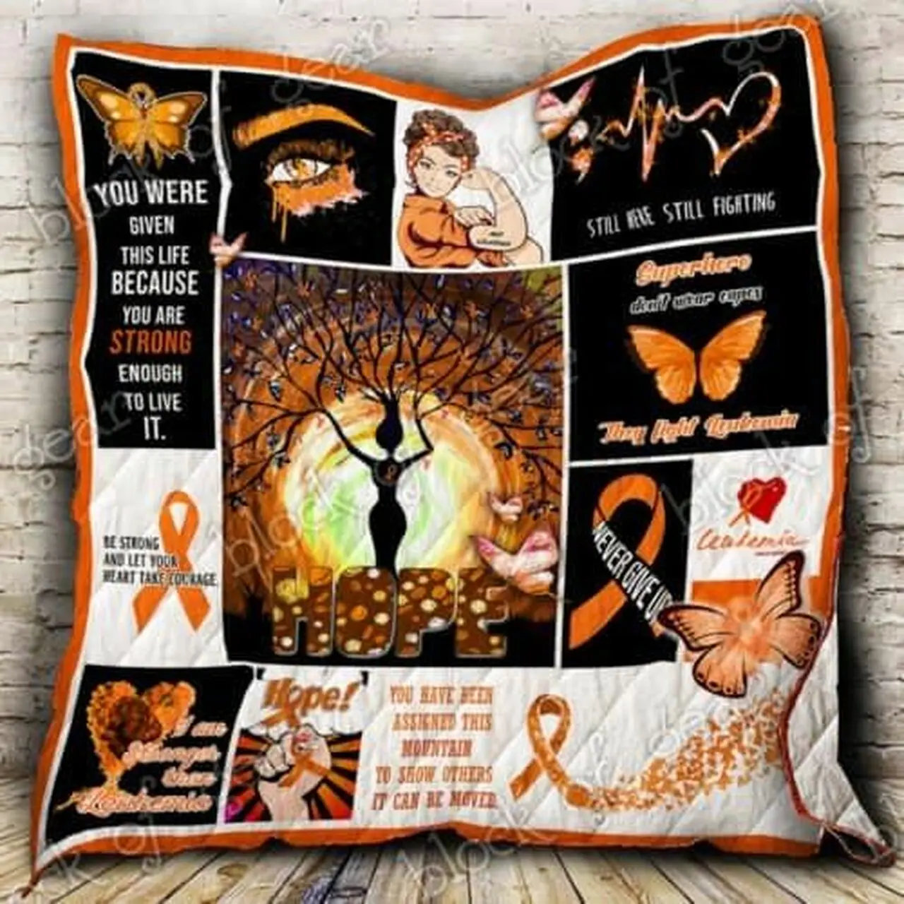 Leukemia Awareness Cl2100299Mdq Quilt Blanket and Home Decor