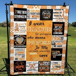 Leukemia Awareness Quilt Blanket Yct8  Quilt and Home Decor