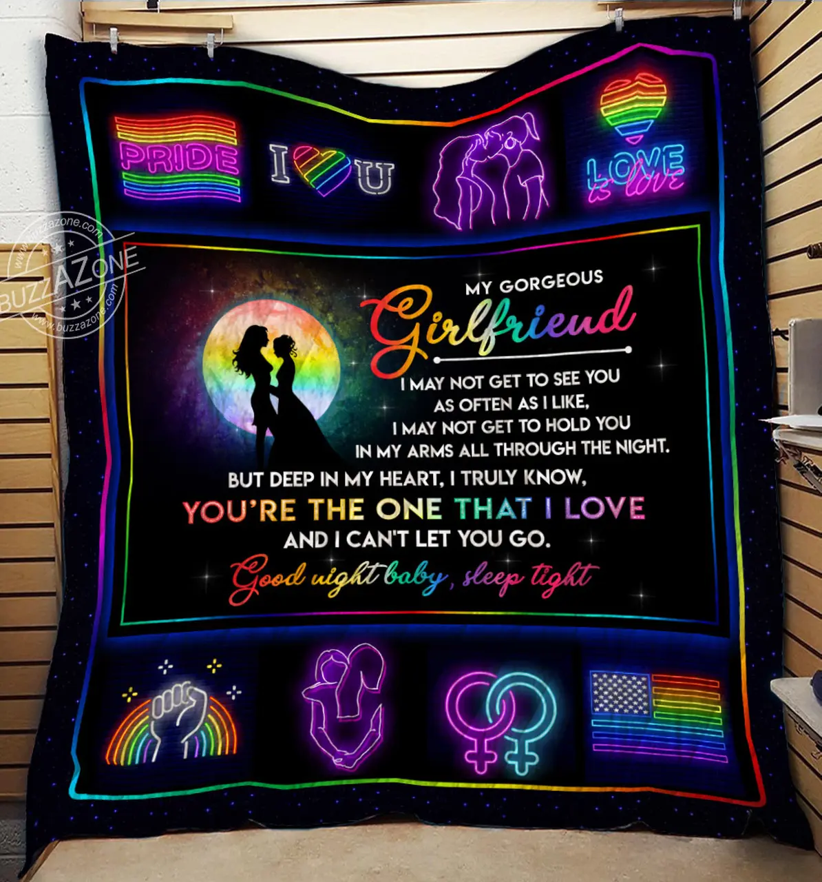 Lgbt Girlfriend Sleep Tight Quilt Cc and Home Decor