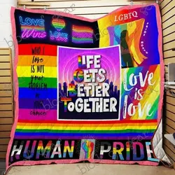 Life Gets Better Together Lgbt Cl2100303Mdq Quilt Blanket and Home Decor