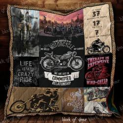Life Is A Crazy Ride Motorcycle Cl22100327Mdq Quilt Blanket and Home Decor