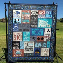 Life Is Better On The Slopes Pk270539 Quilt Blanket and Home Decor
