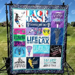 Life Is Better Playing Lax Cld170699 Quilt Blanket and Home Decor