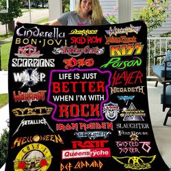 Life Is Just Better When I’M With Rock Quilt and Home Decor