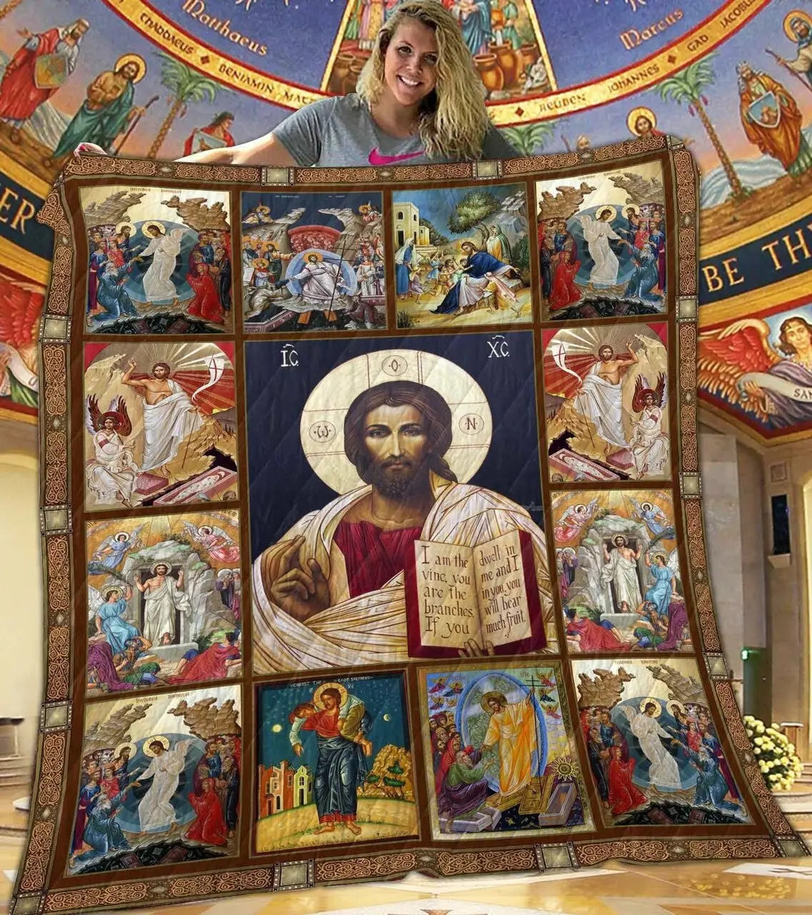 Life Of Jesus Quilt Blanket Dhc1401785Vt and Home Decor