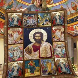 Life Of Jesus Quilt Blanket Dhc1401785Vt and Home Decor