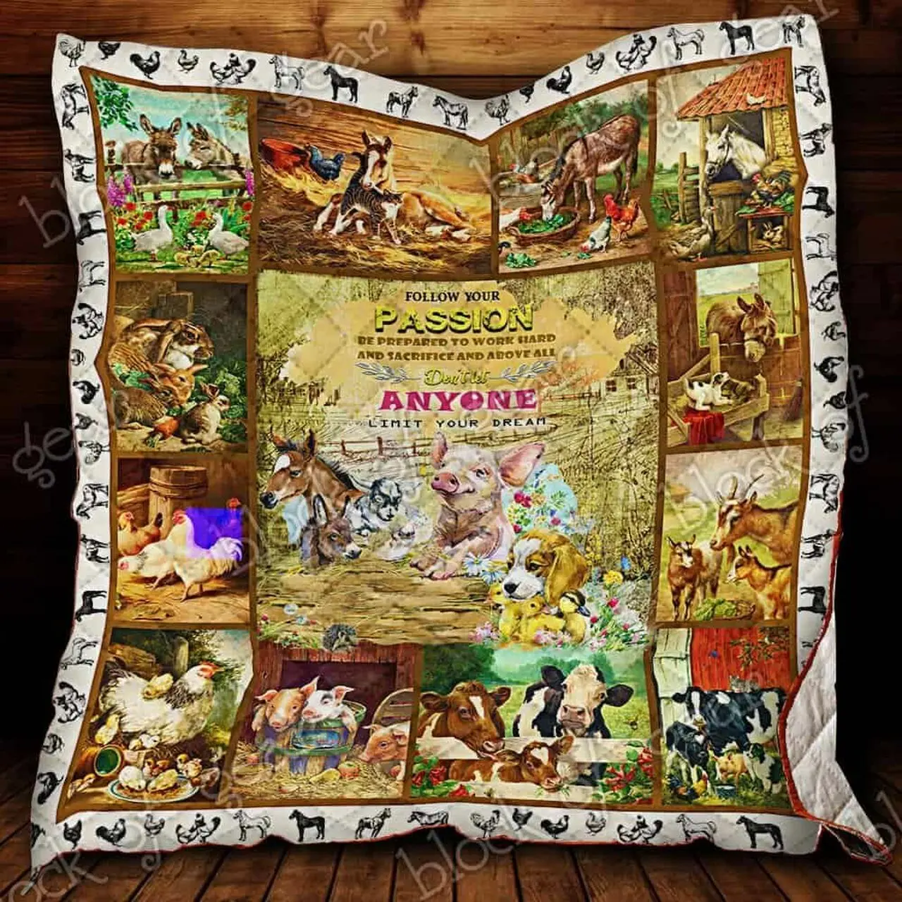 Life On Farm Cl19100519Mdq Quilt Blanket and Home Decor