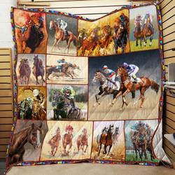 Life With Horses Quilt X0608-08  Quilt and Home Decor