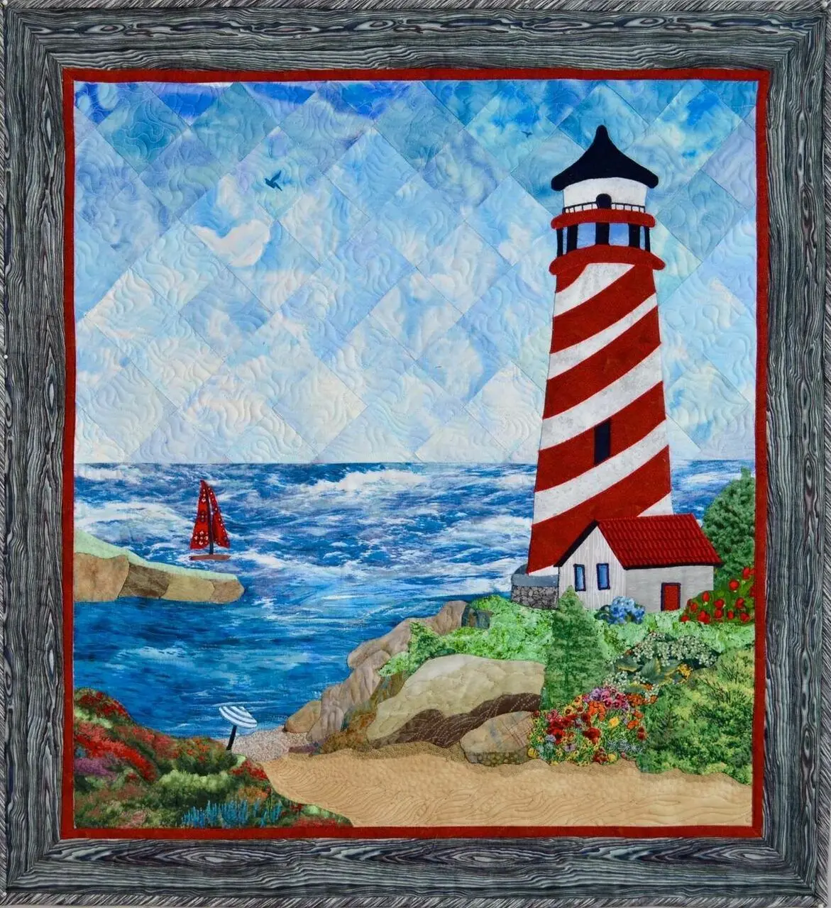 Lighthouse Hur Quilt Bevrak and Home Decor