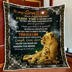Like Mother, Like Son Lion Quilt Blanket and Home Decor