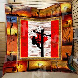 Lineman Quilt Blanket Dhc0910276Vt and Home Decor