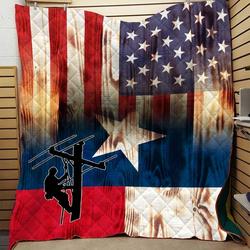Lineman Quilt Blanket Dhc0910747Vt and Home Decor