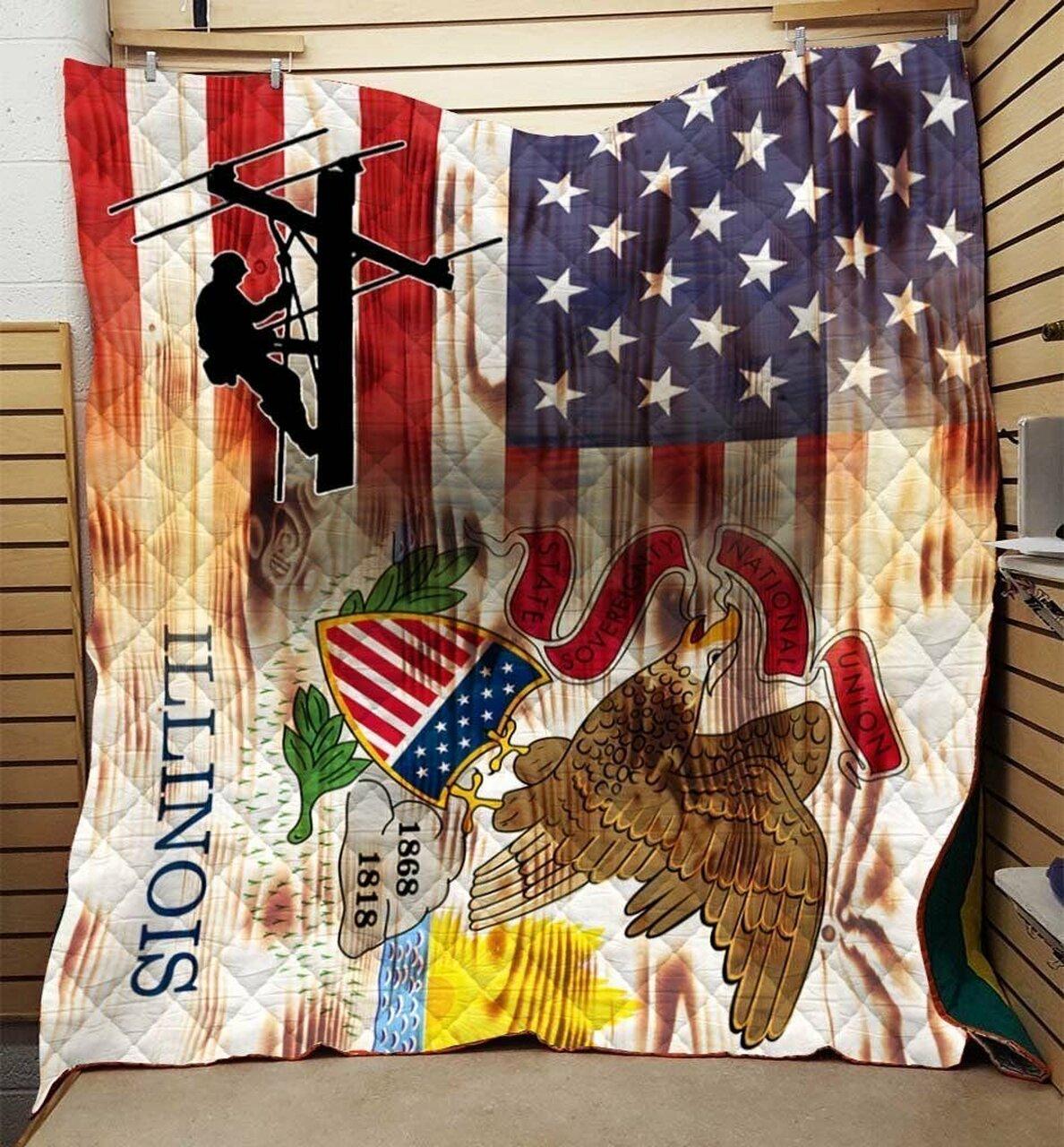 Lineman Quilt Blanket Dhc0910748Vt and Home Decor