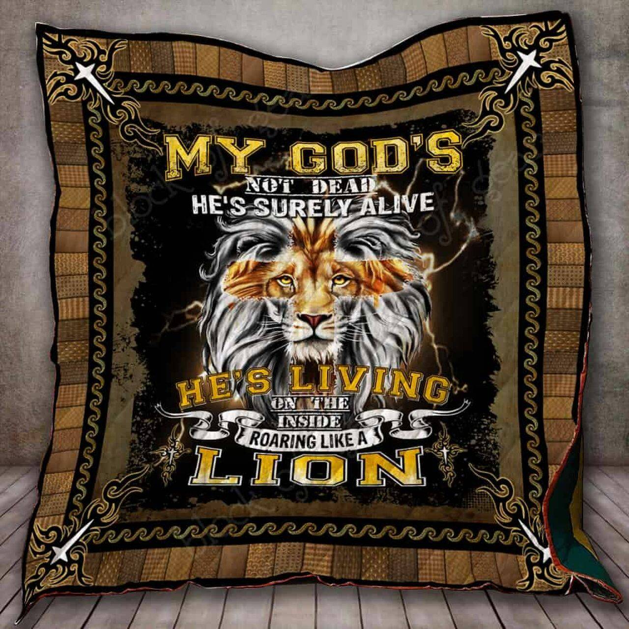 Lion Cl2100305Mdq Quilt Blanket and Home Decor