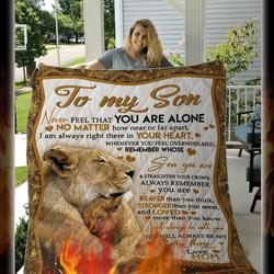 Lion To My Son Love Mom Quilt and Home Decor