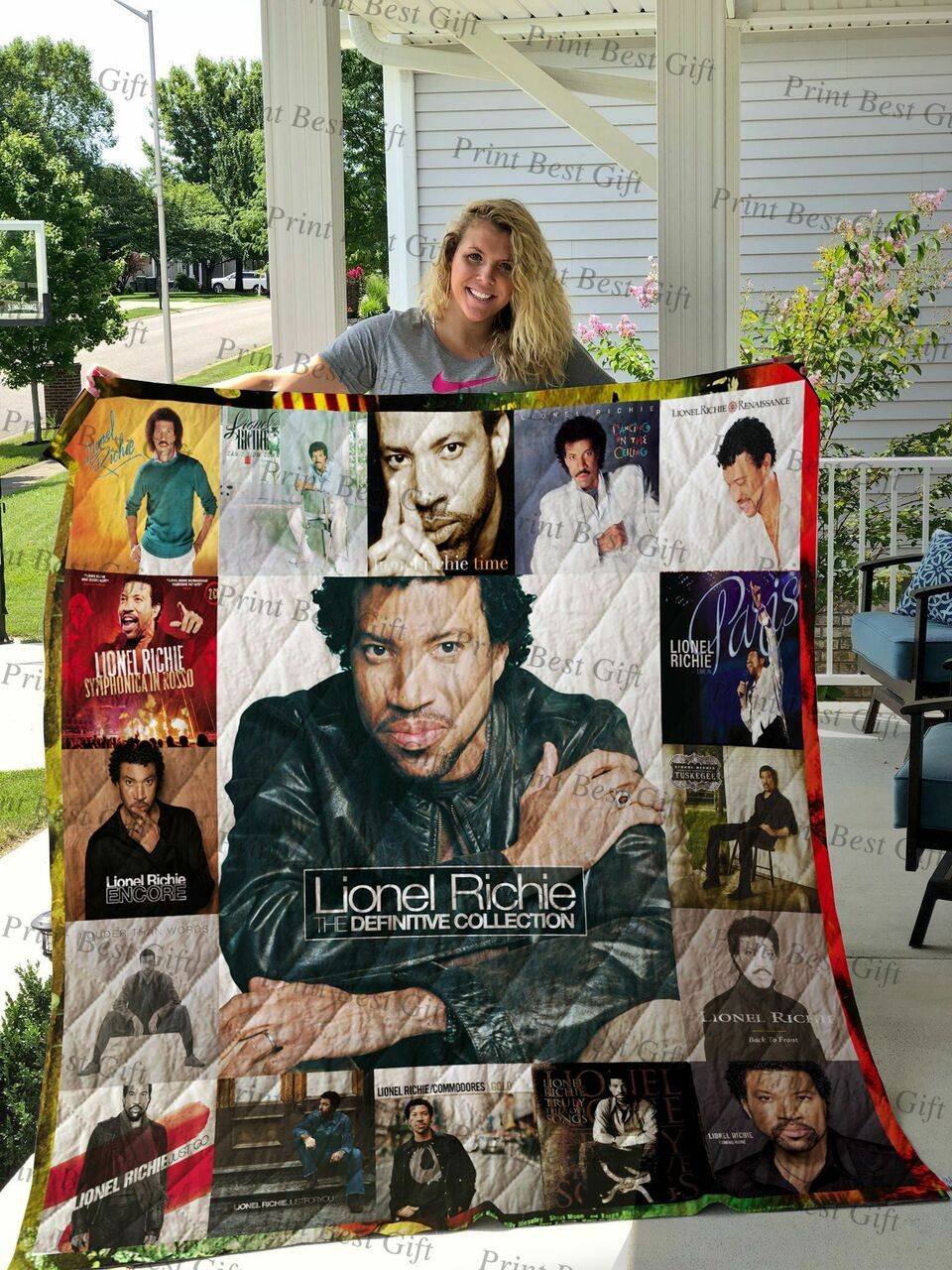 Lionel Richie Albums Cover Poster Quilt Blanket and Home Decor