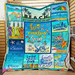 Live In The Sunshine Swim In The Sea Quilt Tt51-0880  Quilt and Home Decor