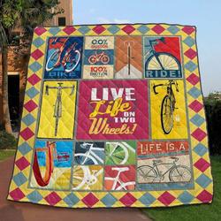 Live Life On Two Wheels Pkd200688 Quilt Blanket and Home Decor
